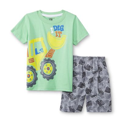 Kids Headquarters Toddler Boy's Graphic T-Shirt & Shorts - Trucks
