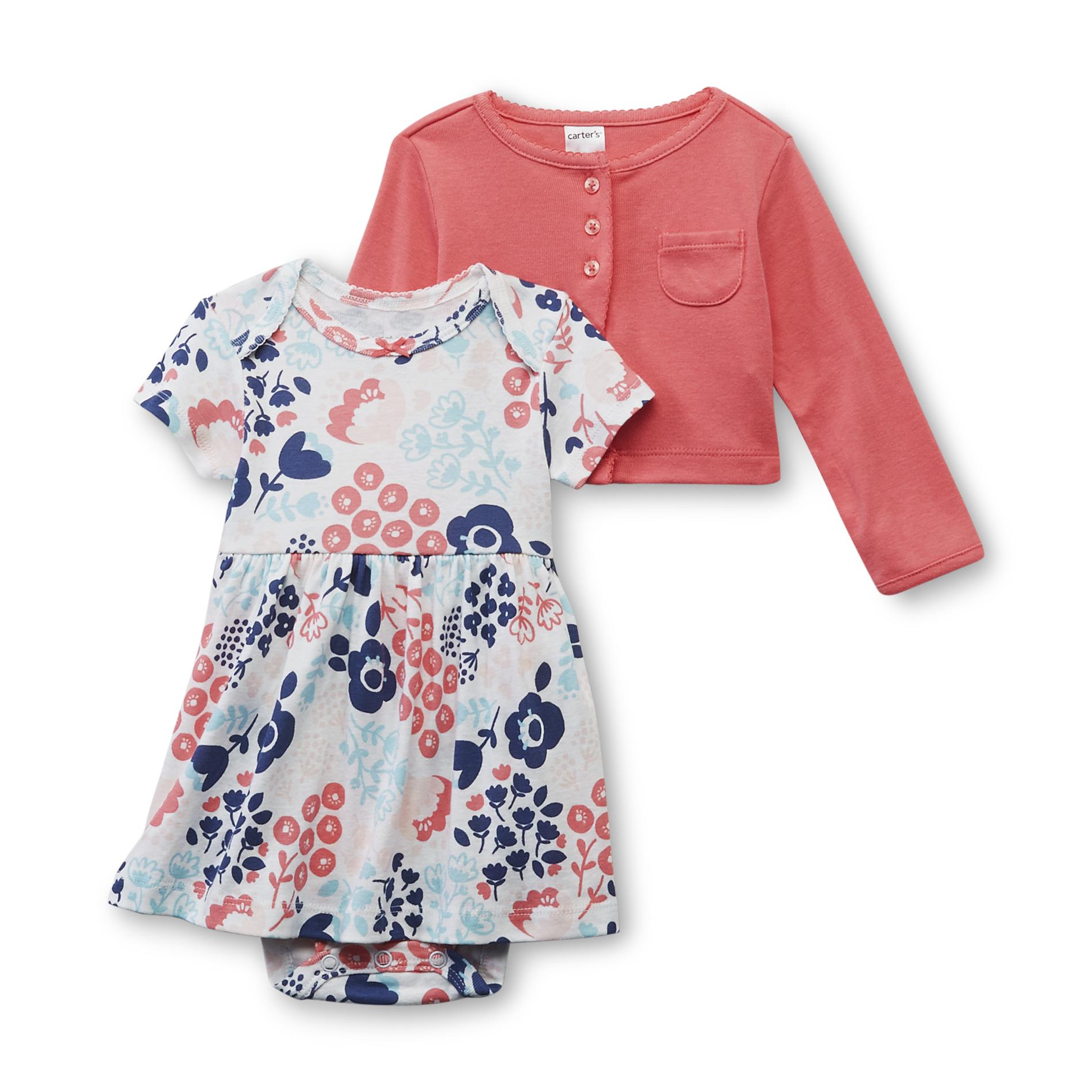 Carter's Newborn & Infant Girl's Dress & Cardigan - Floral