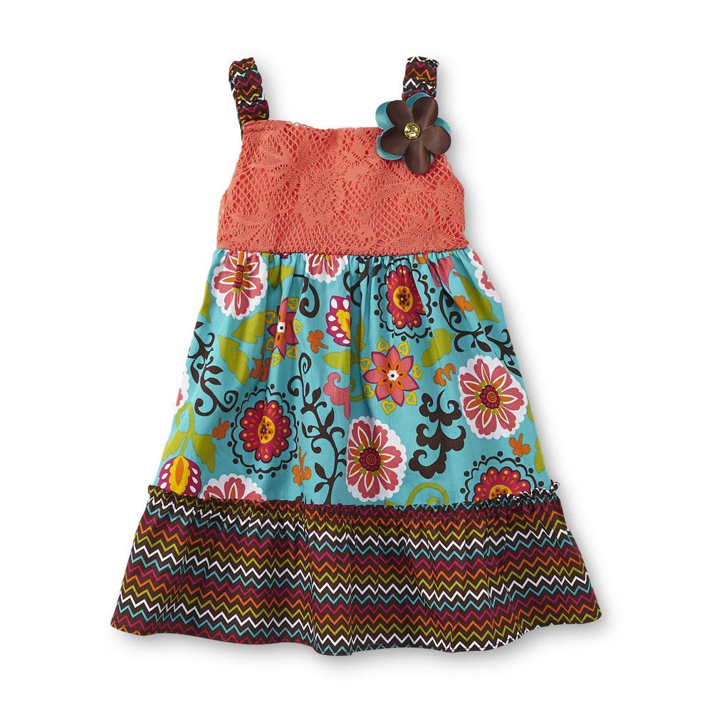 Youngland Infant & Toddler Girl's Sundress - Floral & Chevron