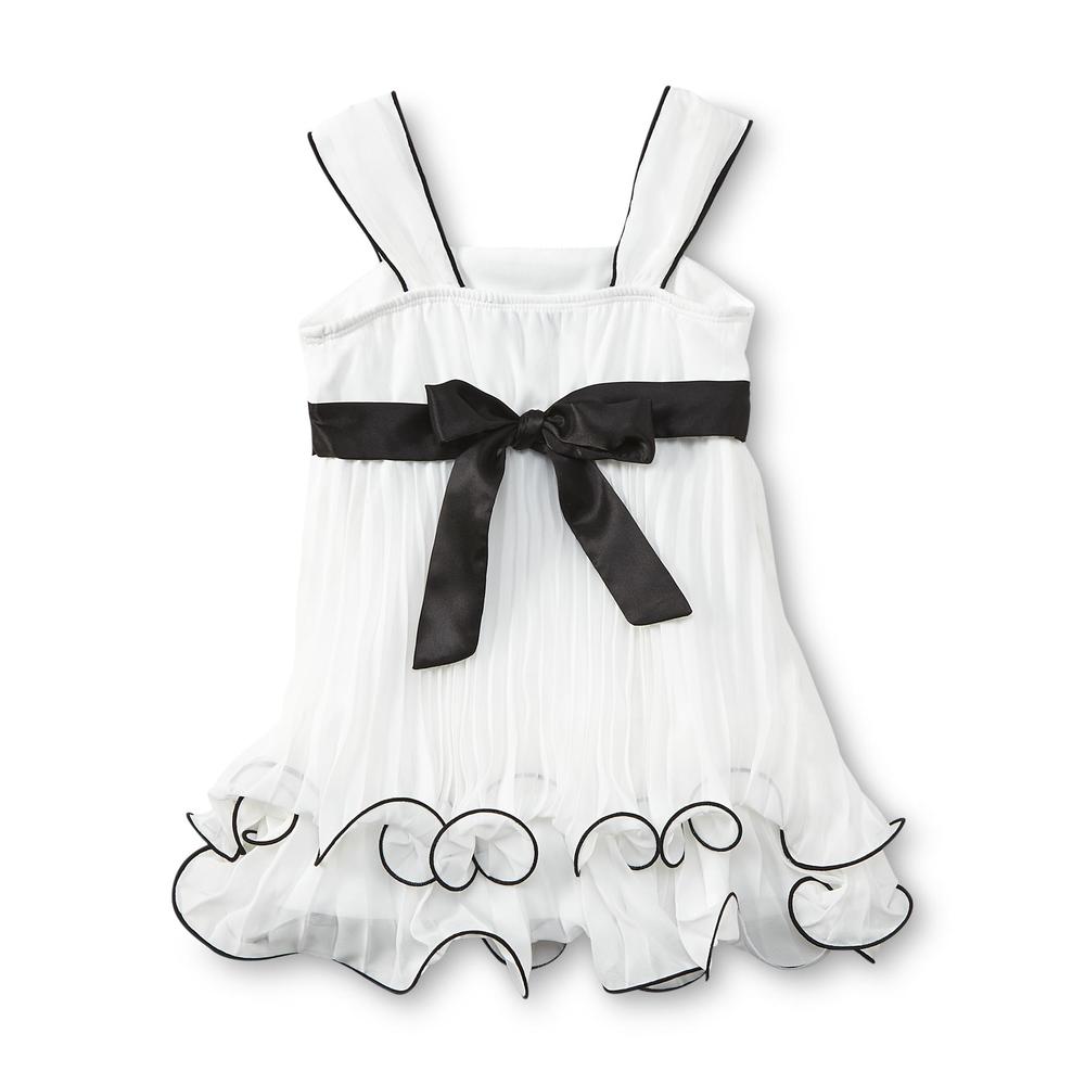 Amy's Closet Toddler Girl's Pleated Chiffon Dress
