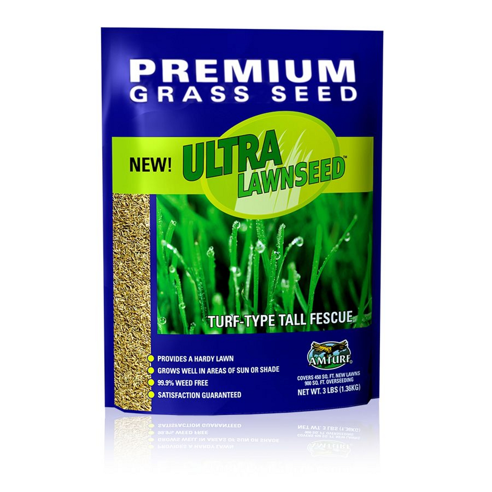 Amturf AMT77022 3 lb. Ultra LawnSeed Tall Fescue Blend Grass Seed Amturf AMT77022 3 lb. Ultra LawnSeed Tall Fescue Blend Grass Seed