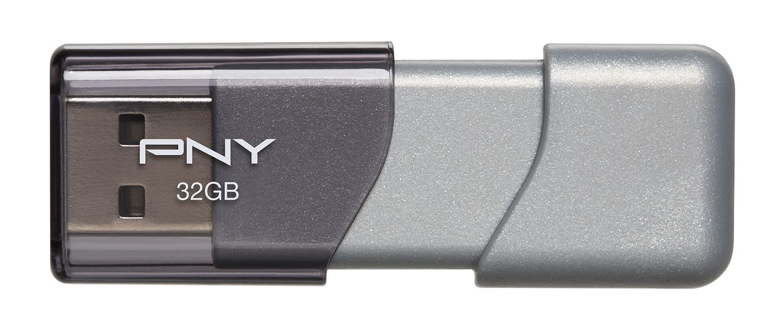 GREY PNY Turbo 32GB USB 3.0 Flash Drive
