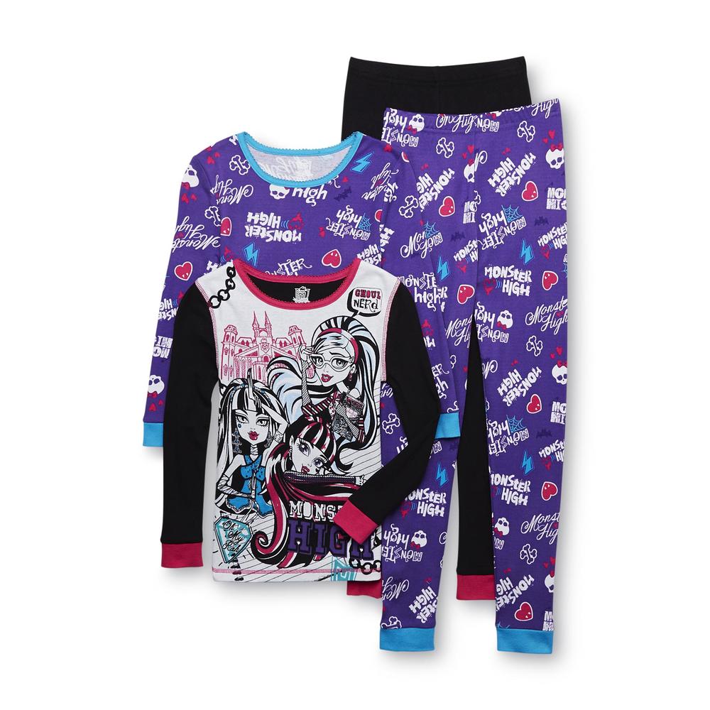 Monster High Girl's 2-Pairs Long-Sleeve Pajamas
