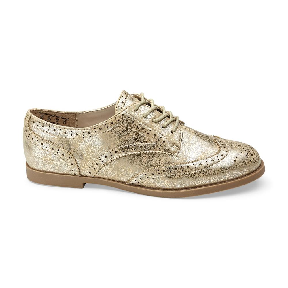 Seventeen Women's Leighton Oxford Shoe - Gold