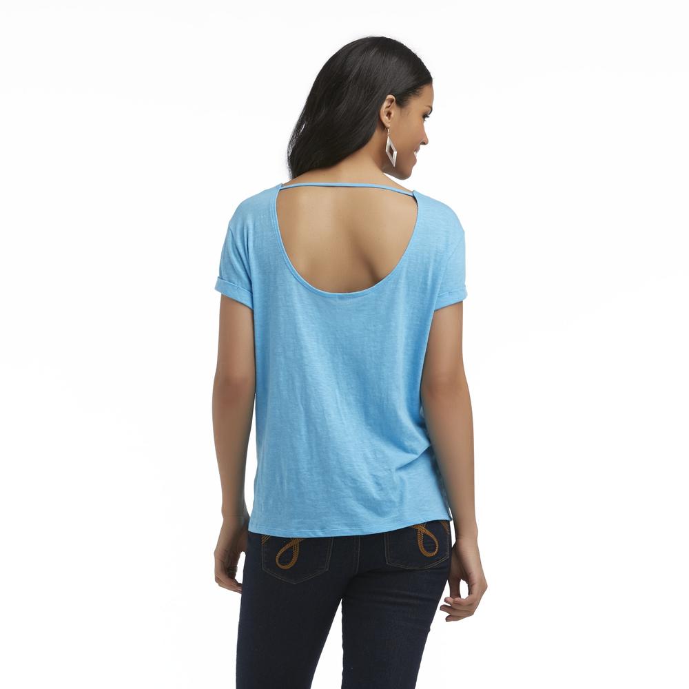 Joe Boxer Loose Fit Cap Sleeve Tee with Open Back