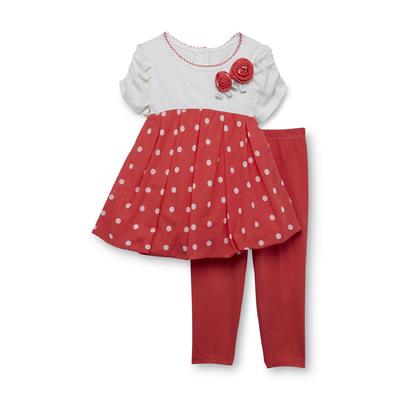 WonderKids Infant Girl's Chiffon Bubble Top & Leggings - Polka Dot