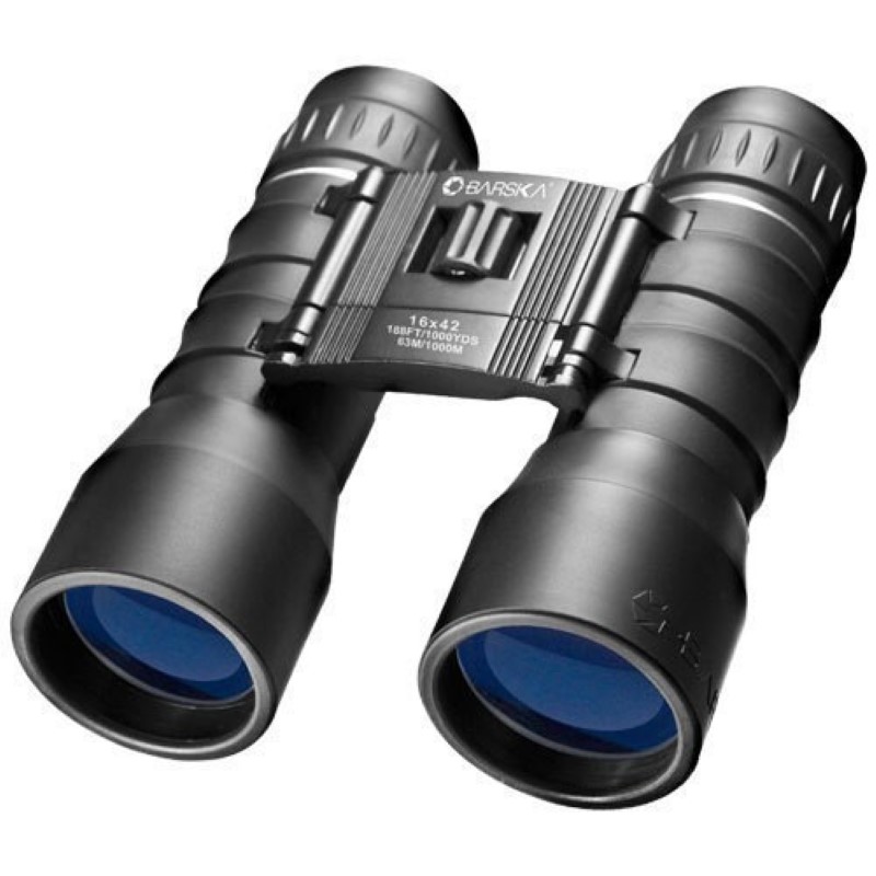 Barska 16x42 Lucid View Blue Lens Compact Binoculars-Black