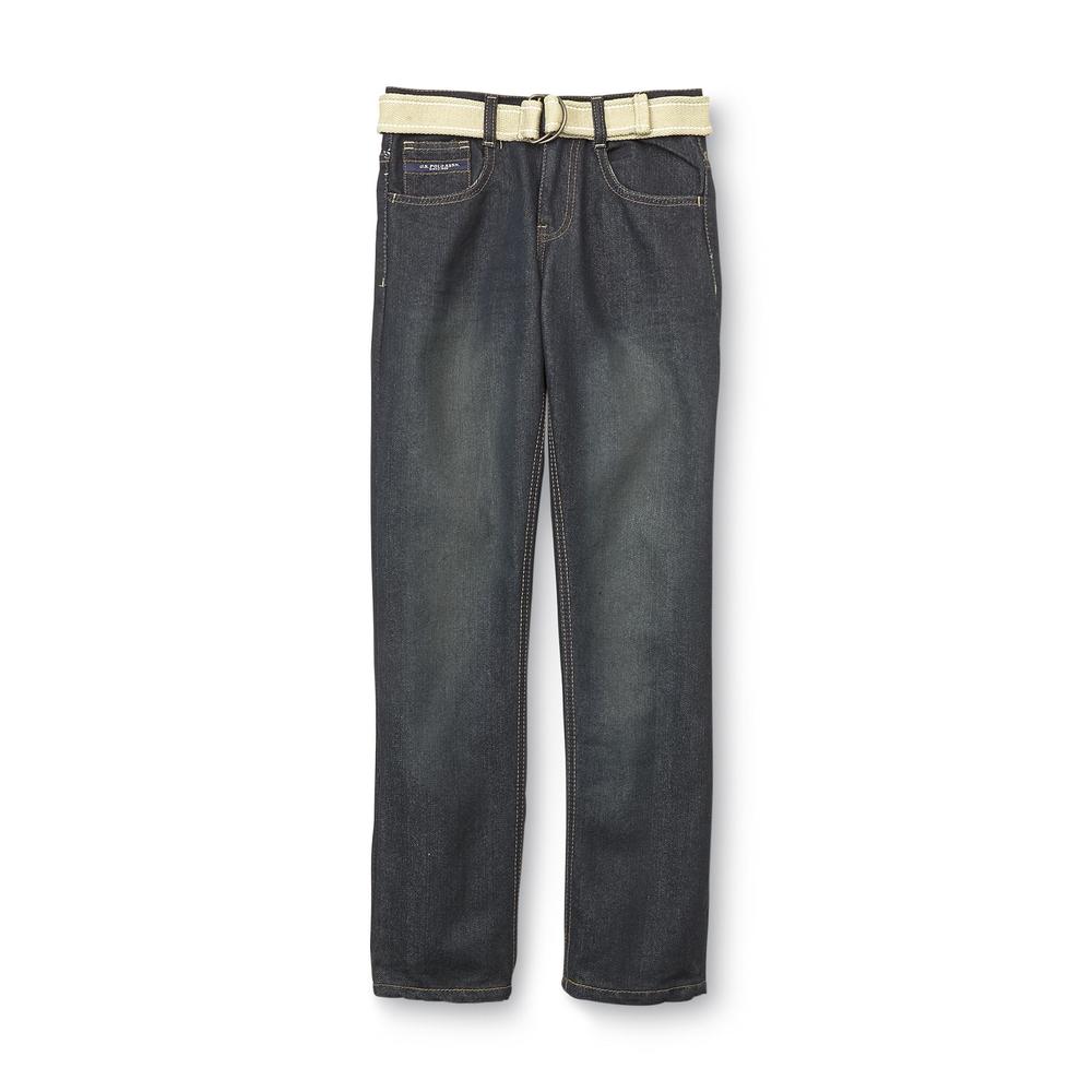 U.S. Polo Assn. Boy's Slim Straight-Leg Colored Jeans & Belt