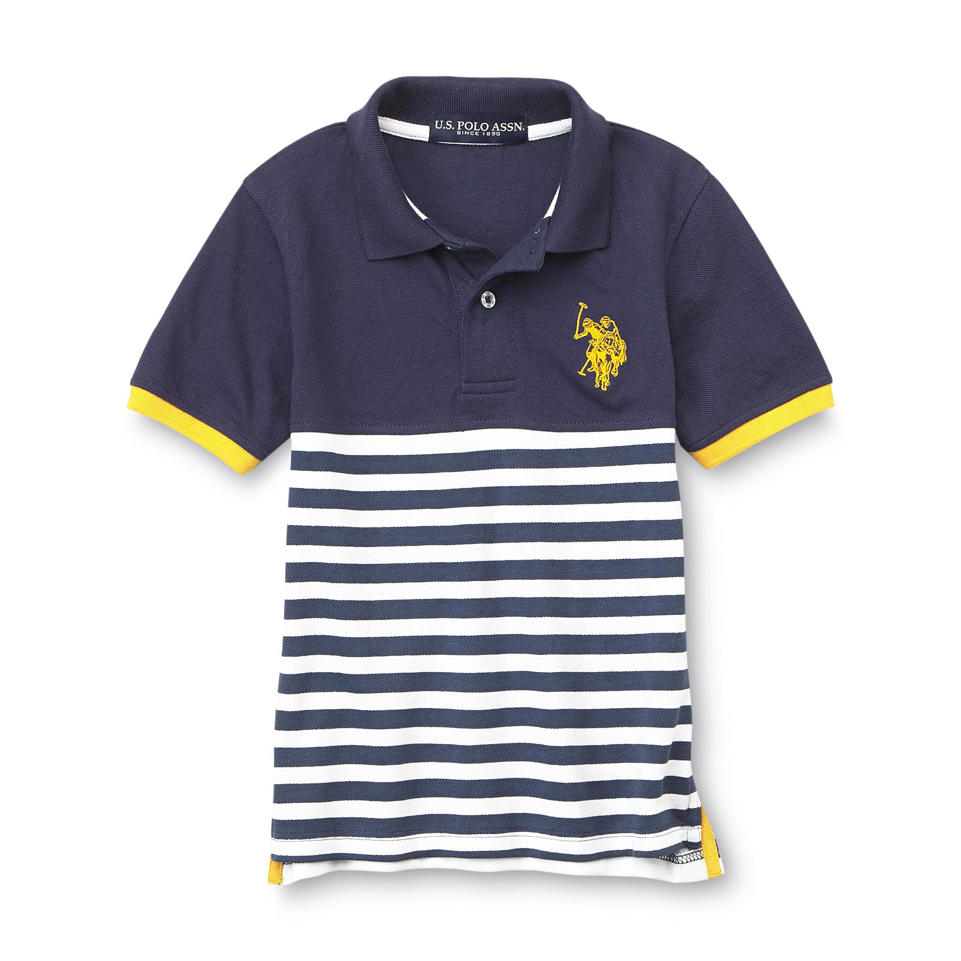 U.S. Polo Assn. Boy's Embroidered Polo Shirt - Striped