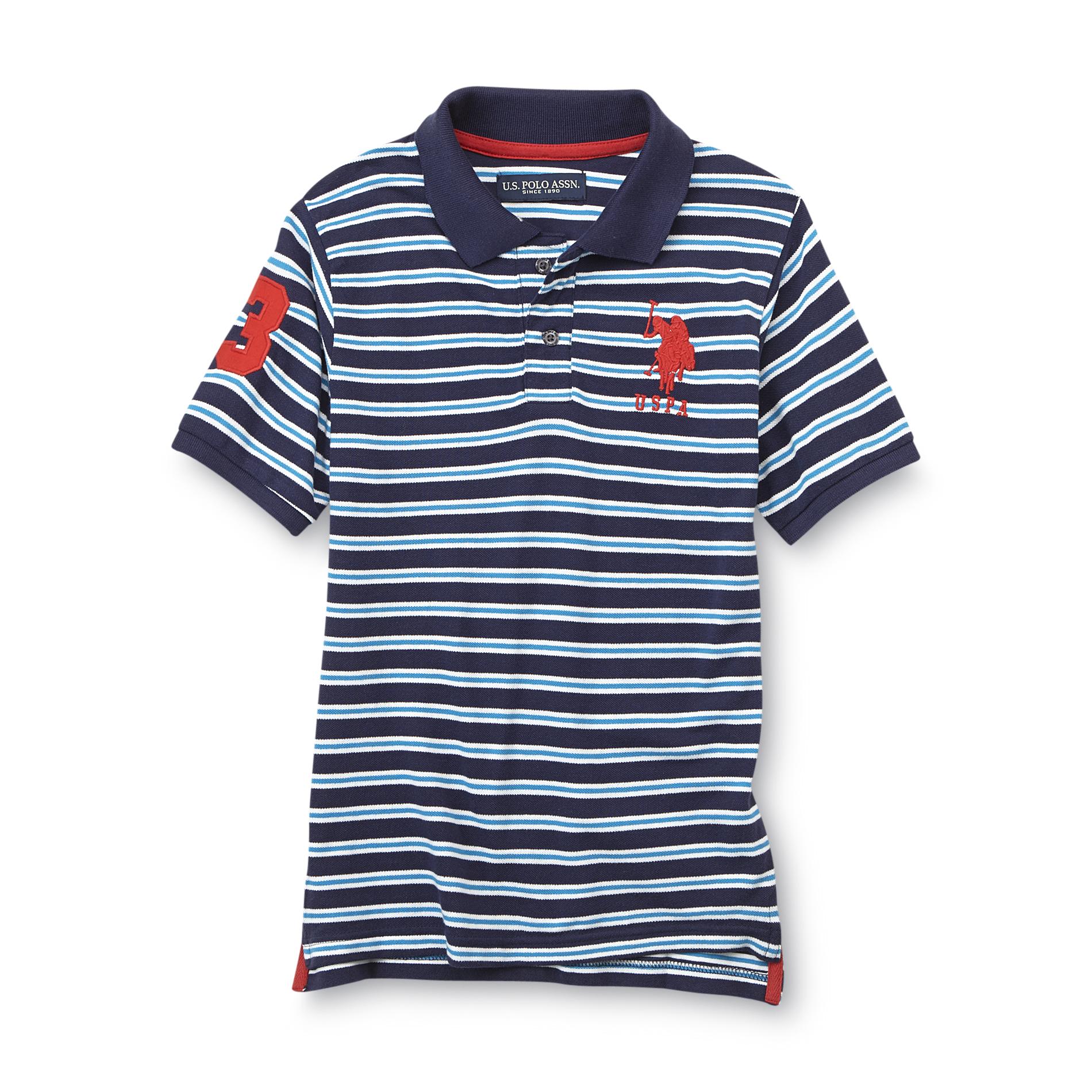 U.S. Polo Assn. Boy's Embroidered Polo Shirt - Striped