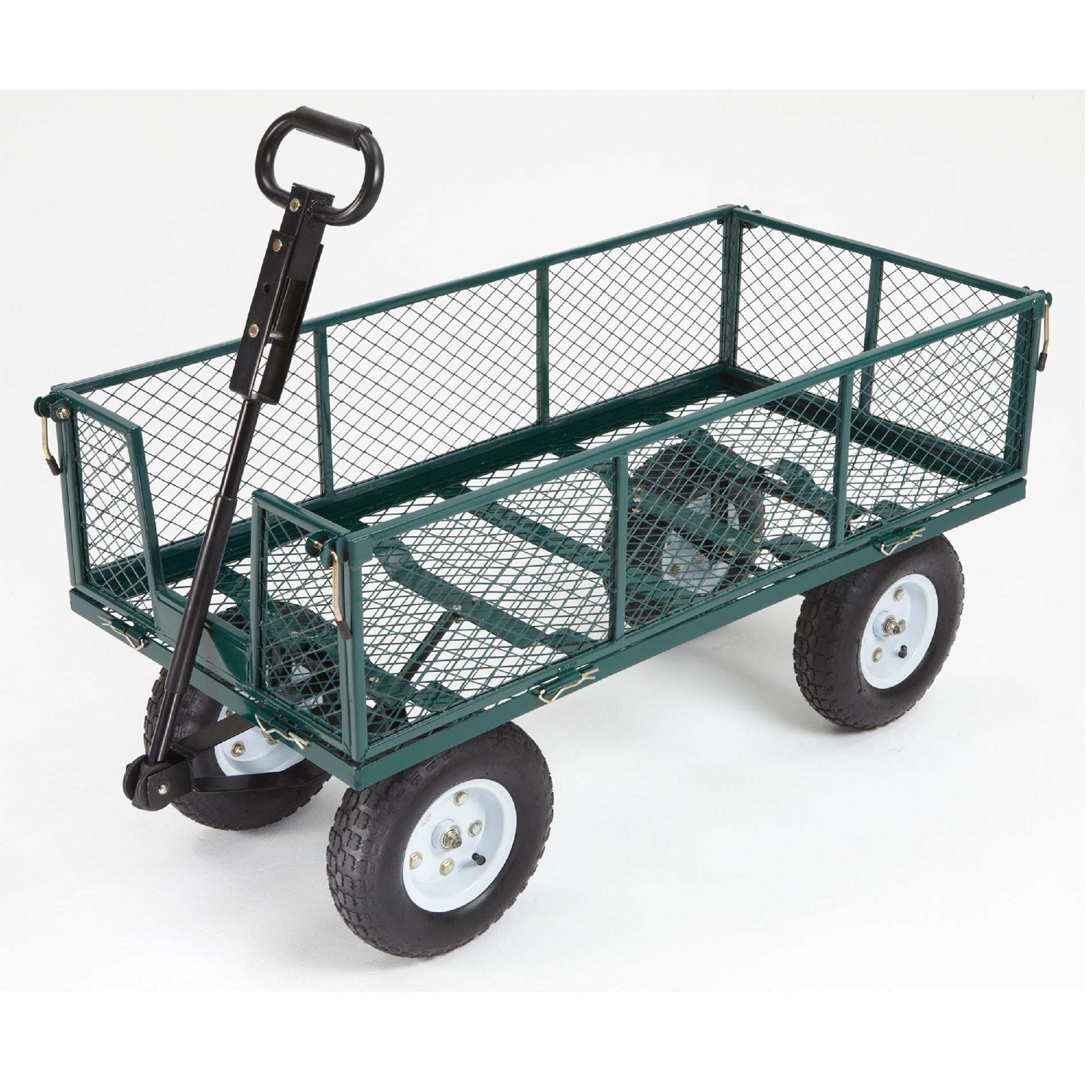 Tricam MH2121D Farm & Ranch  Heavy-Duty Steel Utility Cart with Removable Folding Sides