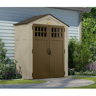 suncast bms6300 sierra 6 ft. x 3 ft. resin storage shed