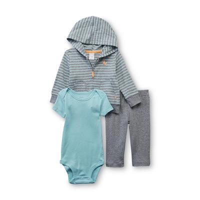 Carter's Newborn & Infant Boy's Bodysuit  Hoodie Jacket & Pants - Striped
