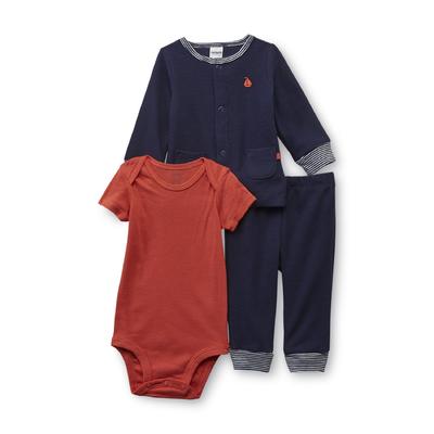 Carter's Newborn & Infant Boy's Thermal Shirt Jacket  Pants & Bodysuit - Sailboat