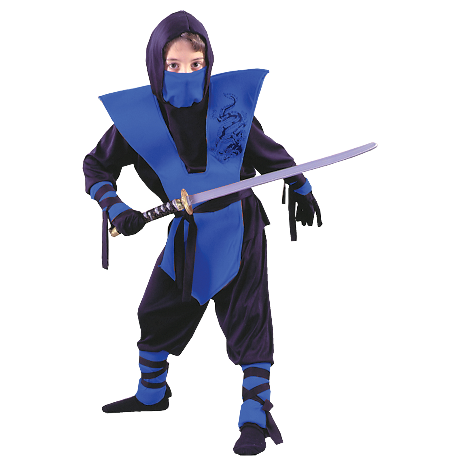Boys Ninja Complete Blue Halloween Costume