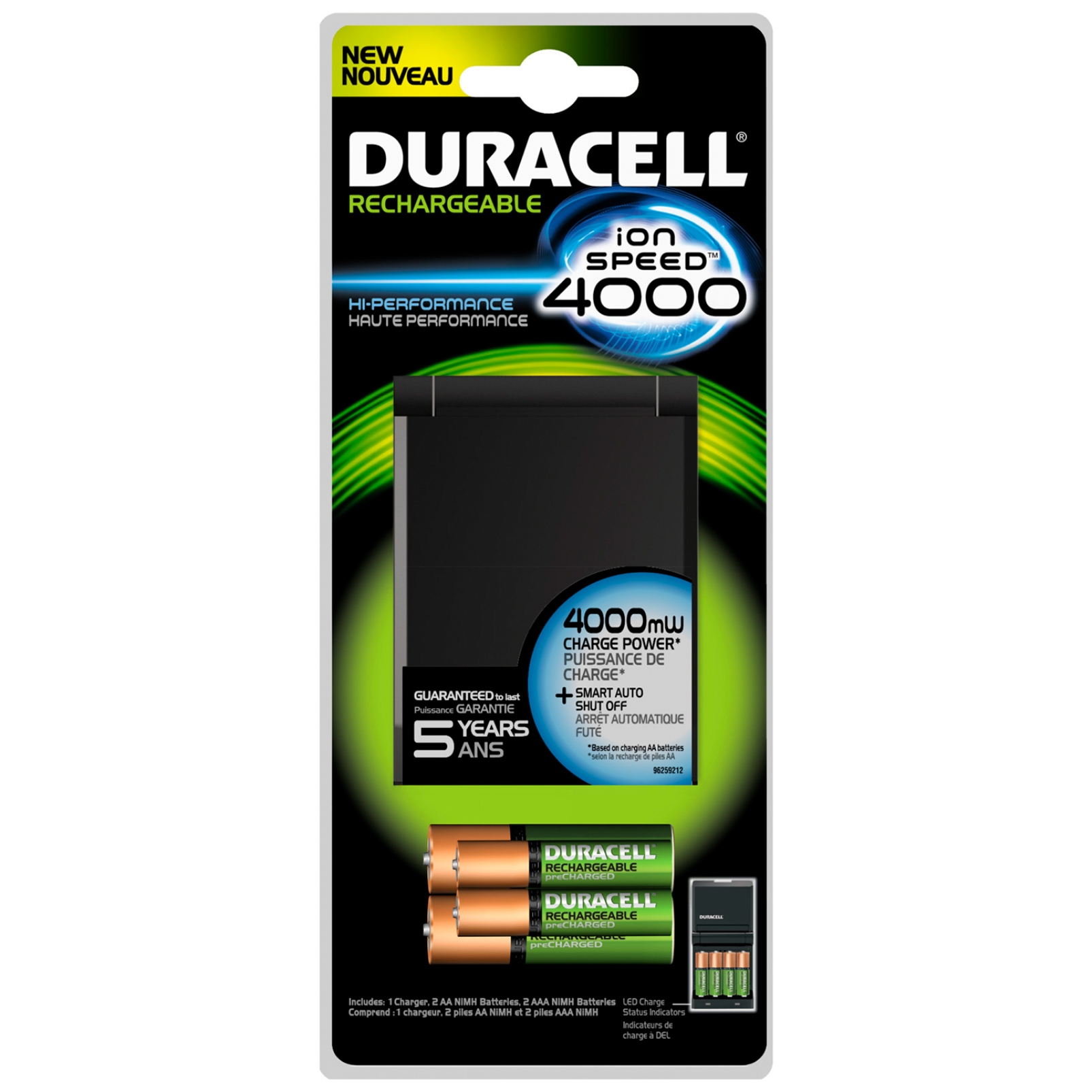 Duracell 66105 2AA/2AAA 4000 Rechargeable Nimh