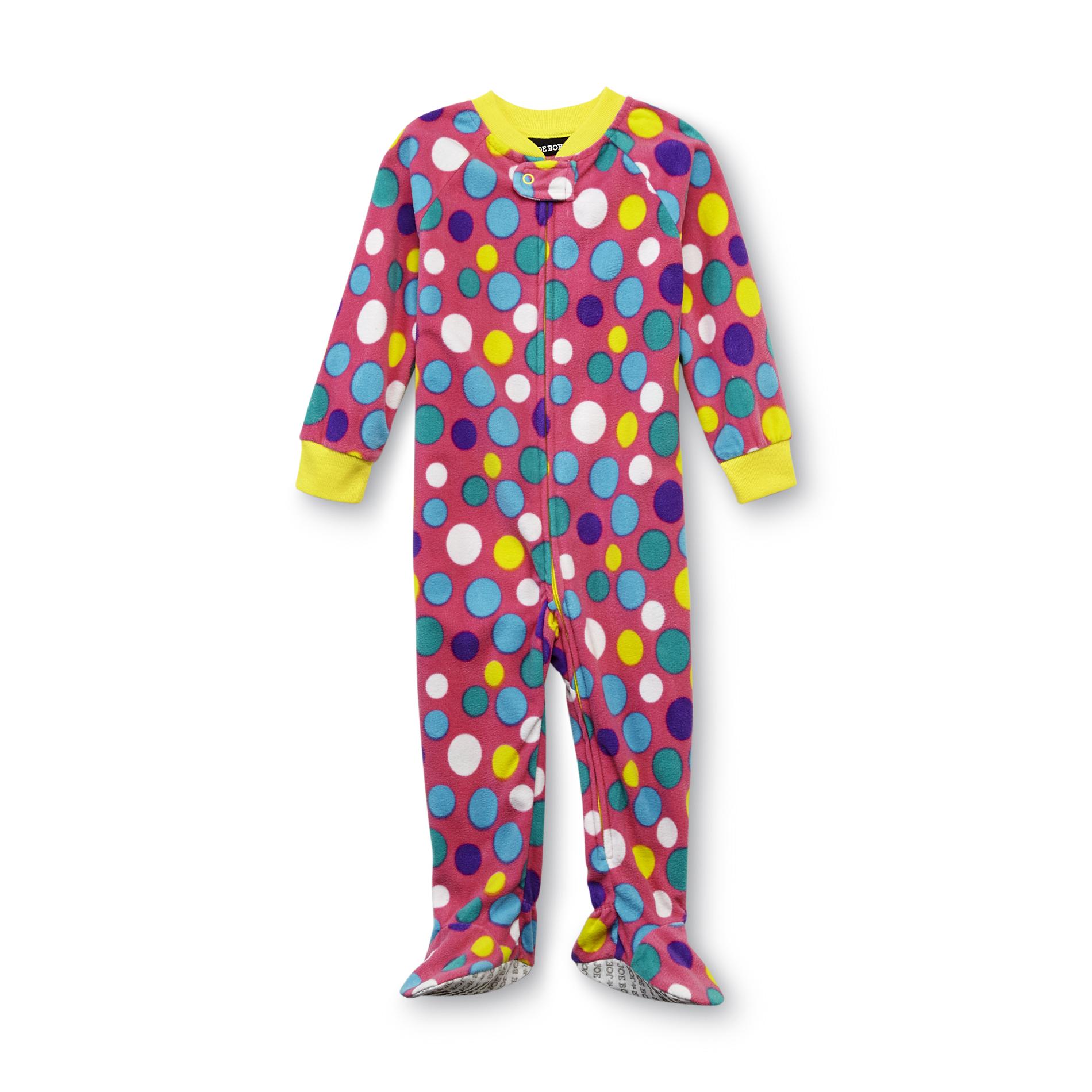 Joe Boxer Infant & Toddler Girl's Fleece Footed Sleeper Pajamas - Polka Dot