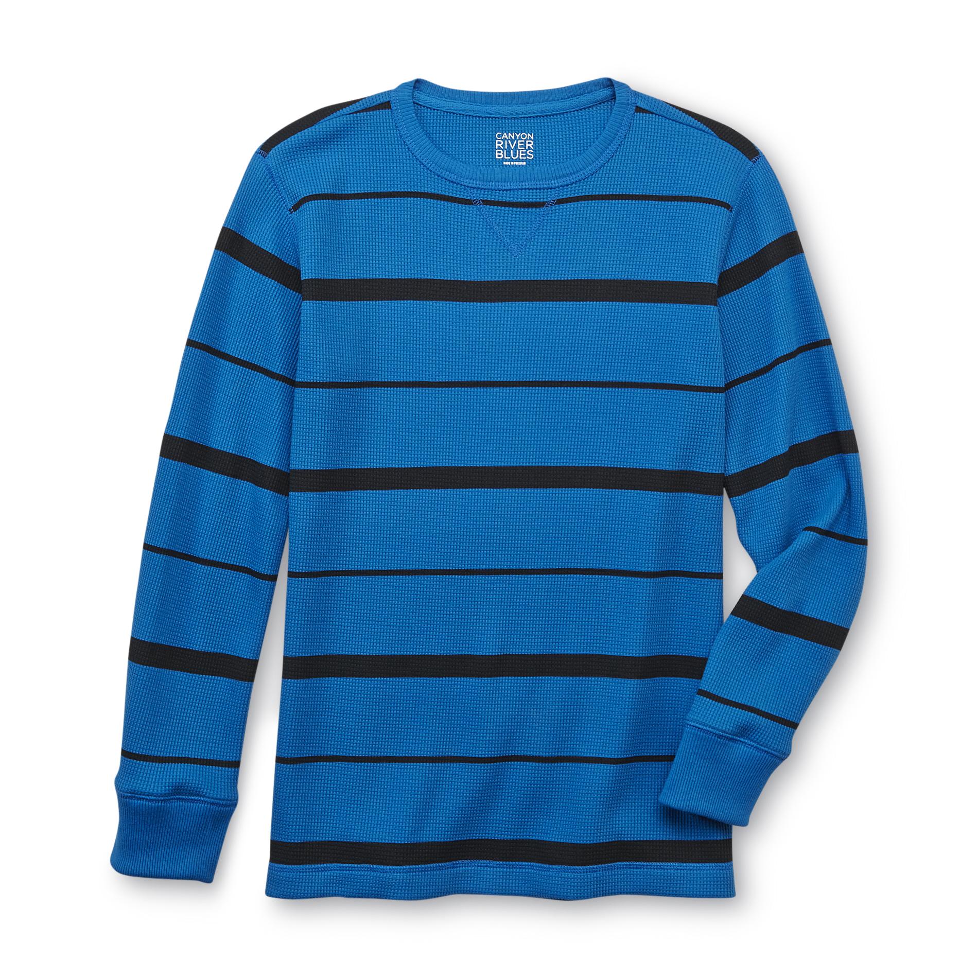 Canyon River Blues Boy's Thermal Shirt - Striped