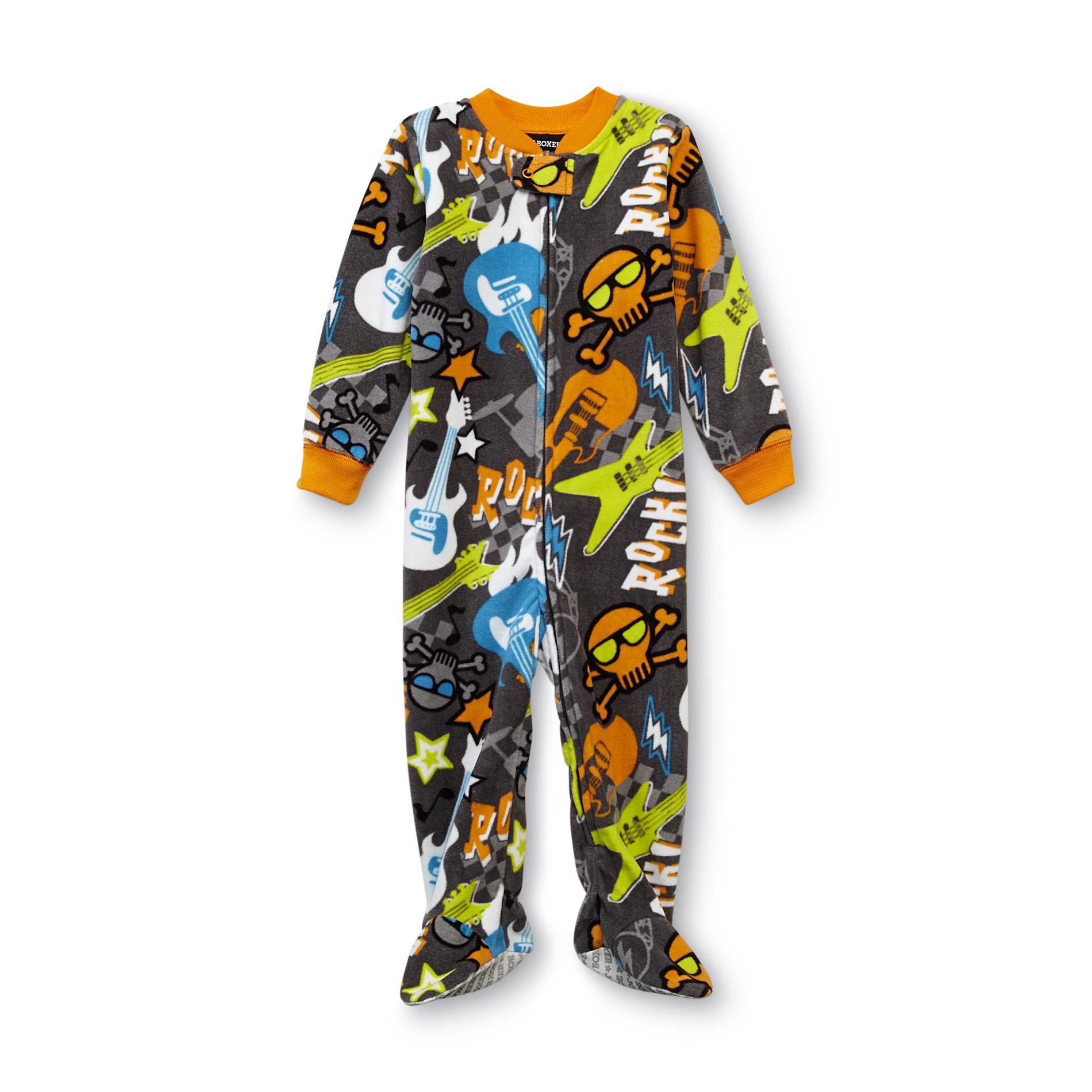 Joe Boxer Infant & Toddler Boy's Footed Sleeper Pajamas - Guitar & Skull