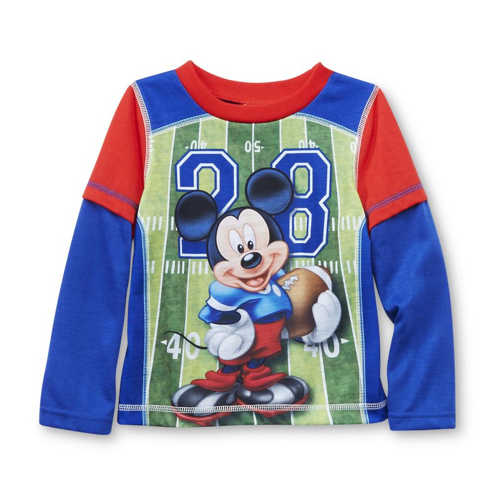 Disney Infant & Toddler Boy's Pajama Shirt & Pants - Football Mickey Mouse