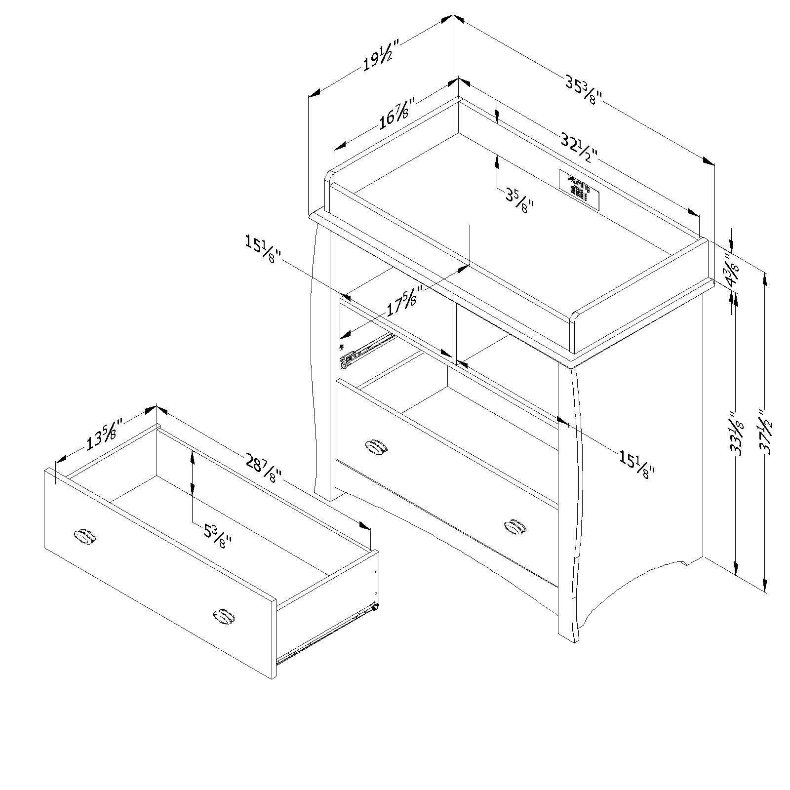 south shore beehive changing table