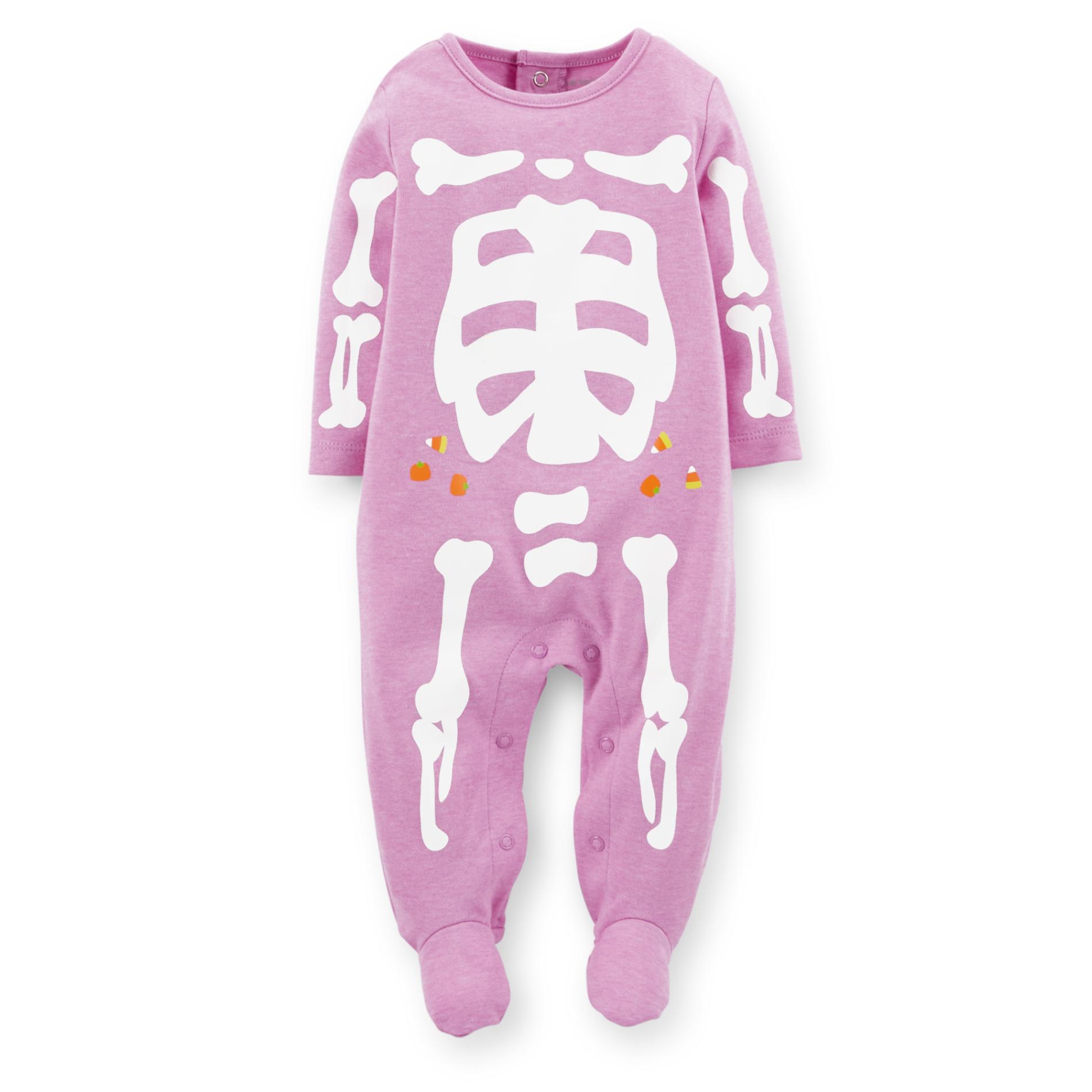 Carter's Newborn Girl's Halloween Jumpsuit - Skeleton