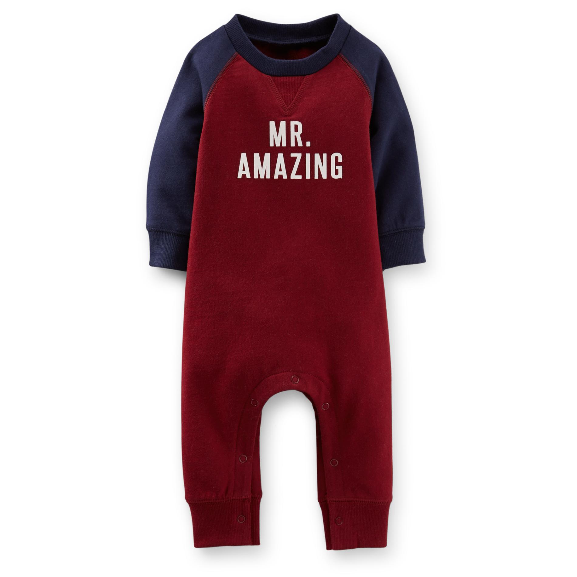 Carter's Newborn & Infant Boy's Raglan Jumpsuit - Mr. Amazing