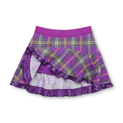 Canyon River Blues Girl's Sequin Scooter Skirt - Plaid