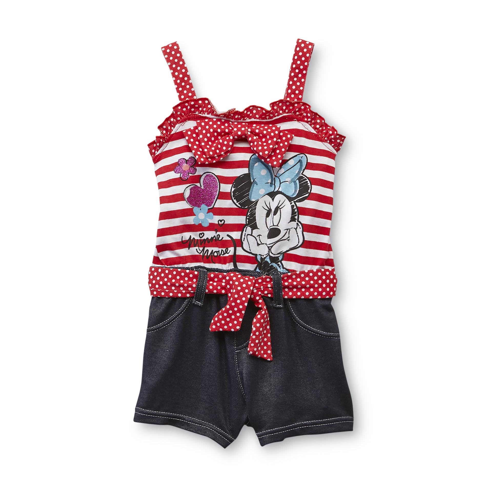 Disney Minnie Mouse Infant & Toddler Girl's Romper - Striped