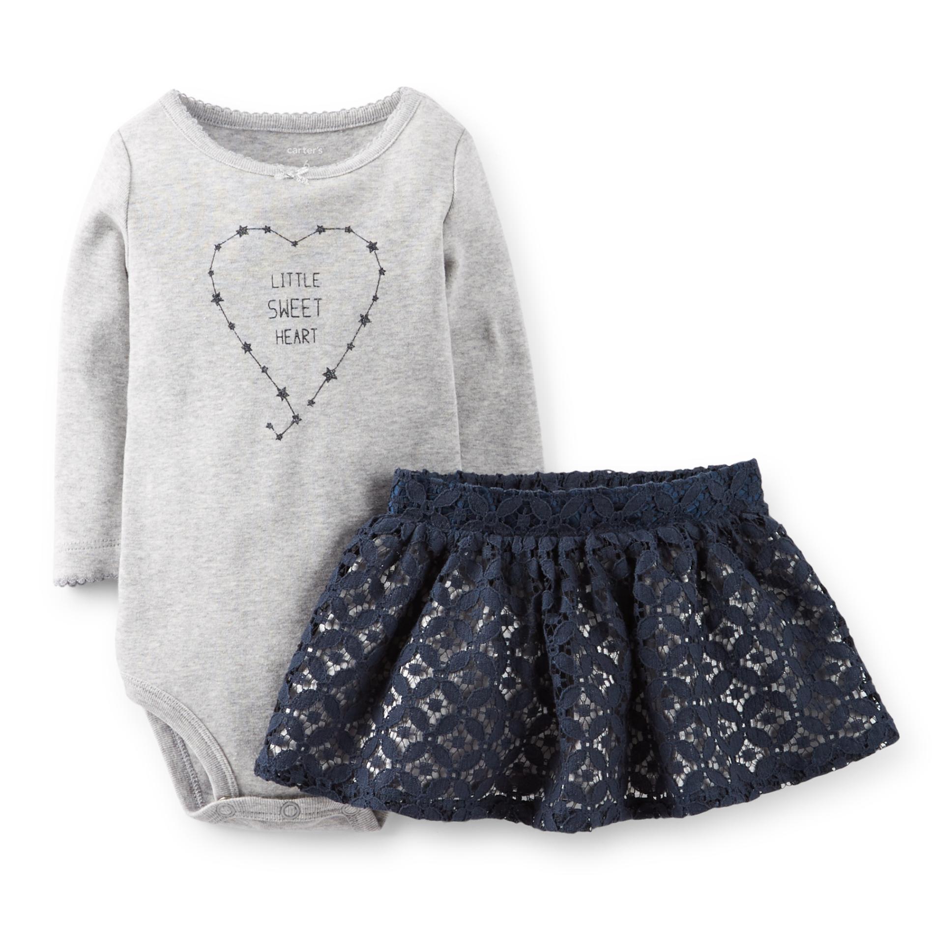 Carter's Newborn & Infant Girl's Bodysuit & Lace Skirt - Little Sweetheart