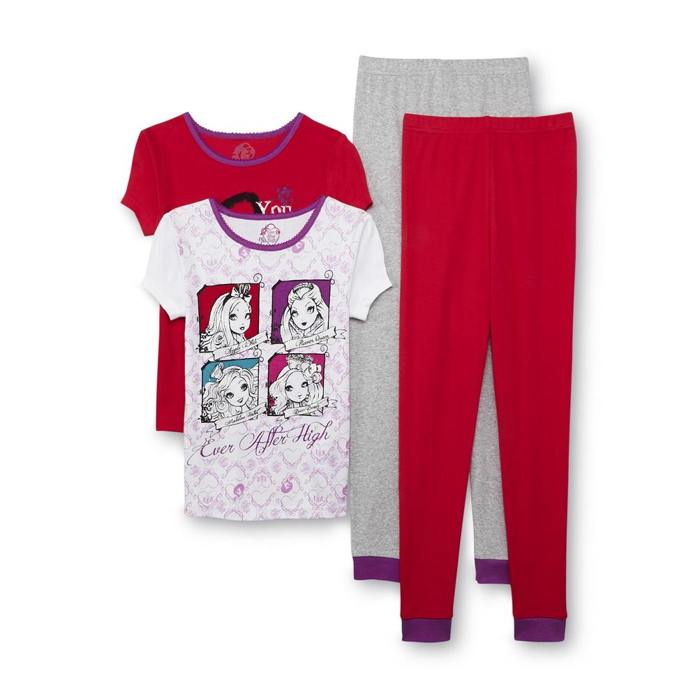 Ever After High Girl's 2-Pairs Short-Sleeve Pajamas