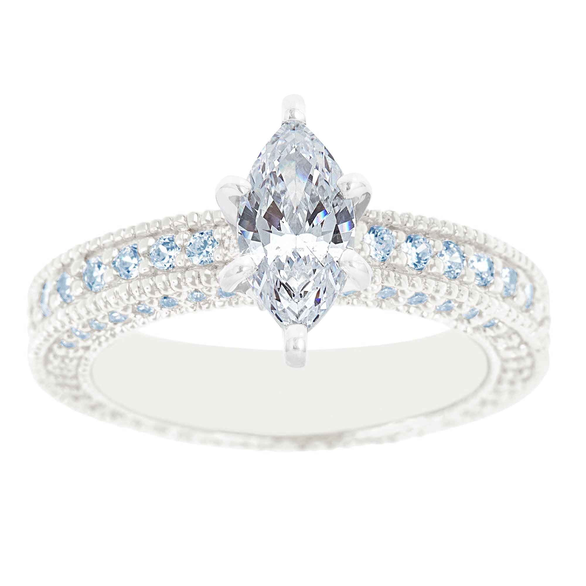 New York City Diamond District 14K White Gold Marquise Certified Diamond Engagement Ring, Size: 7 New York City Diamond District 14K White Gold Marquise Certified Diamond Engagement Ring, Size: 7