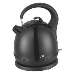 SPT Sunpentown SK-1715B Stainless Cordless Kettle with Black Coating
