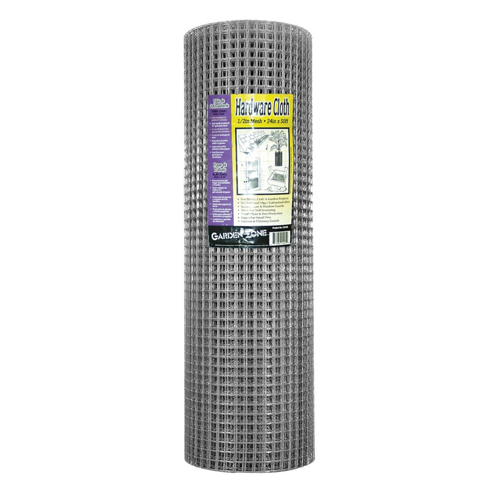 Garden Zone GZL132450 1/2in Hardware Cloth, 19ga., 24in x 50ft