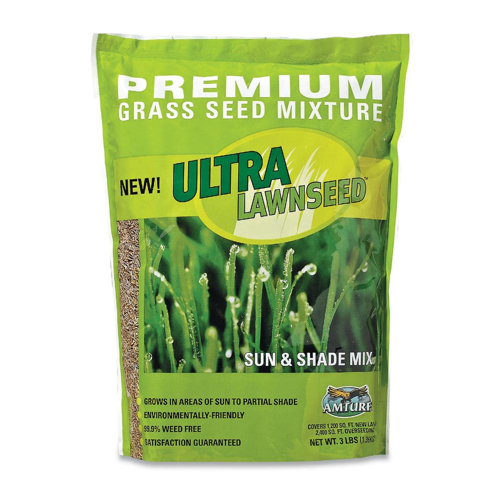 Amturf AMT77003 3 lb. Ultra LawnSeed&#8482; Sun &#38; Shade Mix Grass Seed