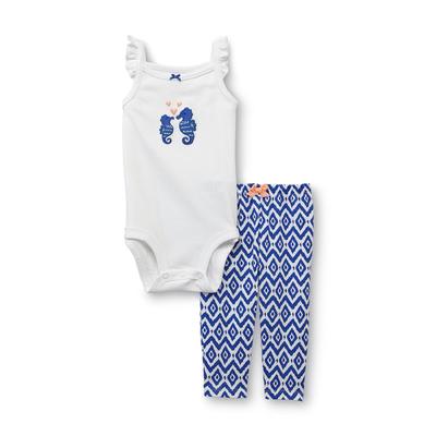 Carter's Newborn & Infant Girl's Bodysuit & Pants - Sea Horse