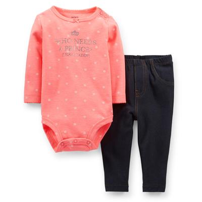 Carter's Newborn & Infant Girl's Bodysuit & Jeggings - Who Needs a Prince