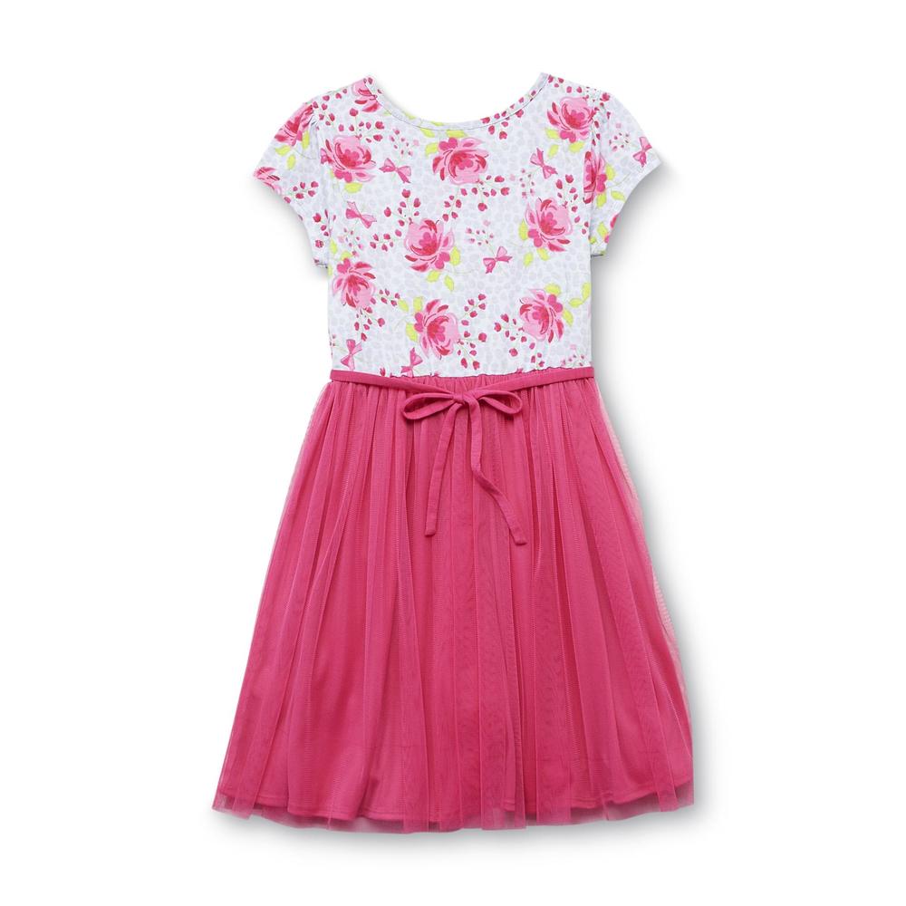 What A Doll Girl's Tutu Dress & Doll Outfit - Floral Print