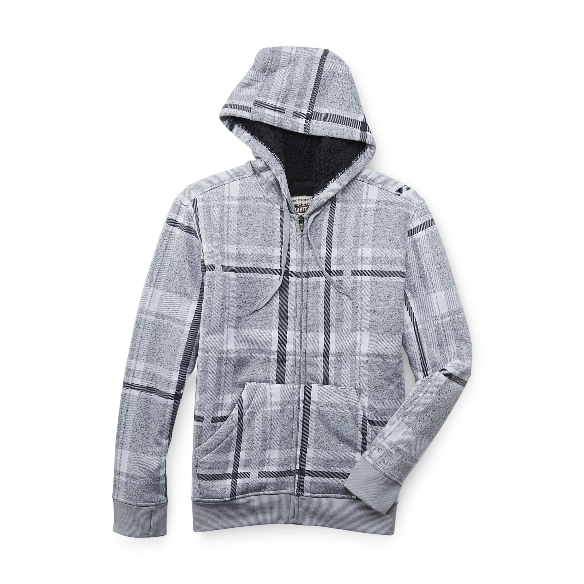 Route 66 Men's Hoodie Jacket - Faded Checks