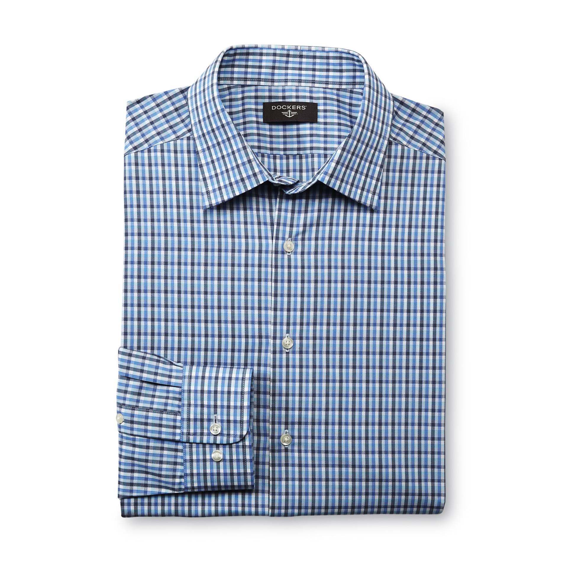 Dockers Men's Fitted Dress Shirt - Checkered