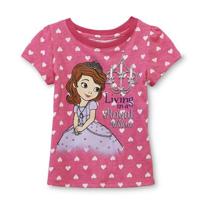 Disney Sofia The First Toddler Girl's T-Shirt - Hearts