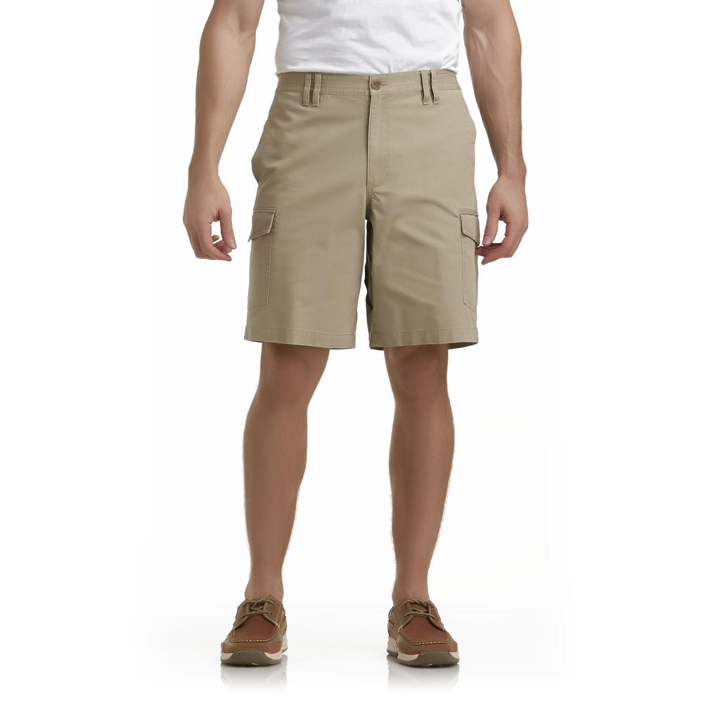 Basic Editions Men's Woven Cargo Shorts - Herringbone