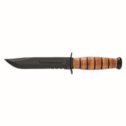Ka-bar Knives Ka-Bar 5019 KA-BAR 5019 Military Knife - 7 in. Blade - Serrated Edge - Clip Point - Steel