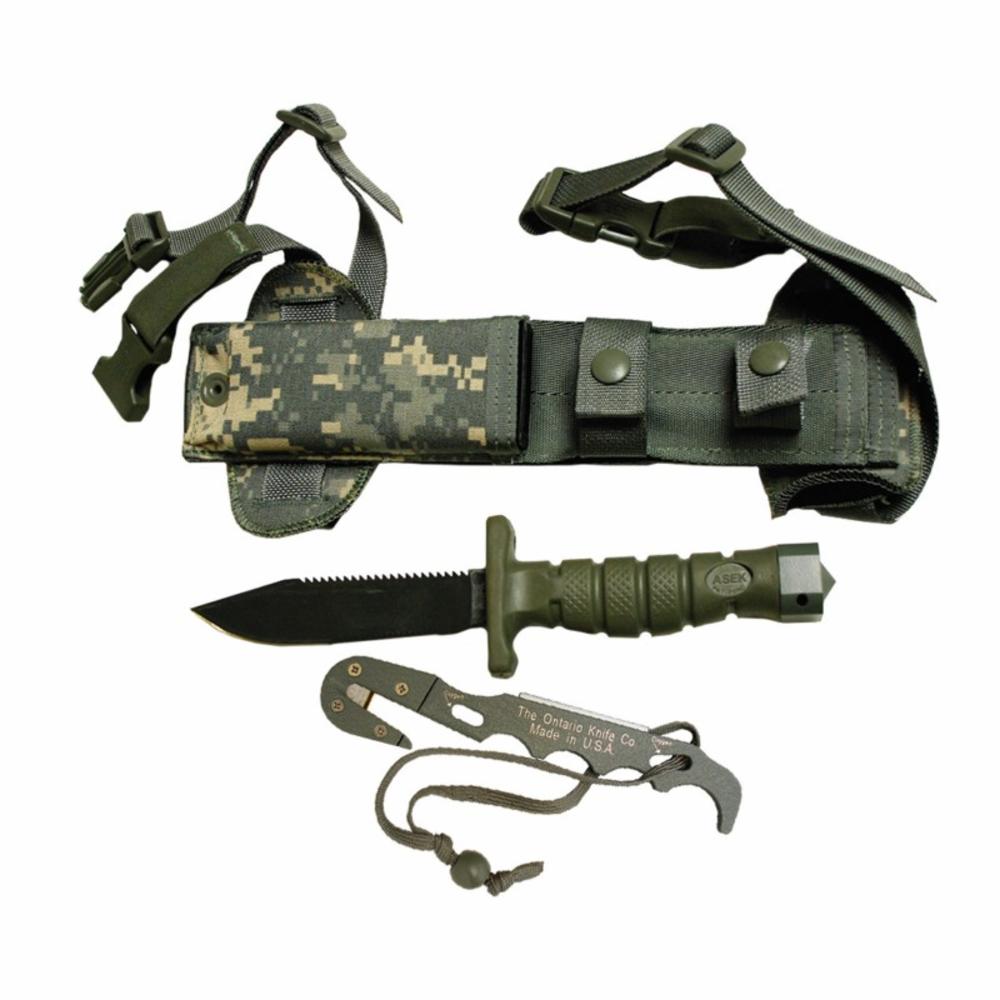 Ontario Knife Company Survival Military Knife System, Green