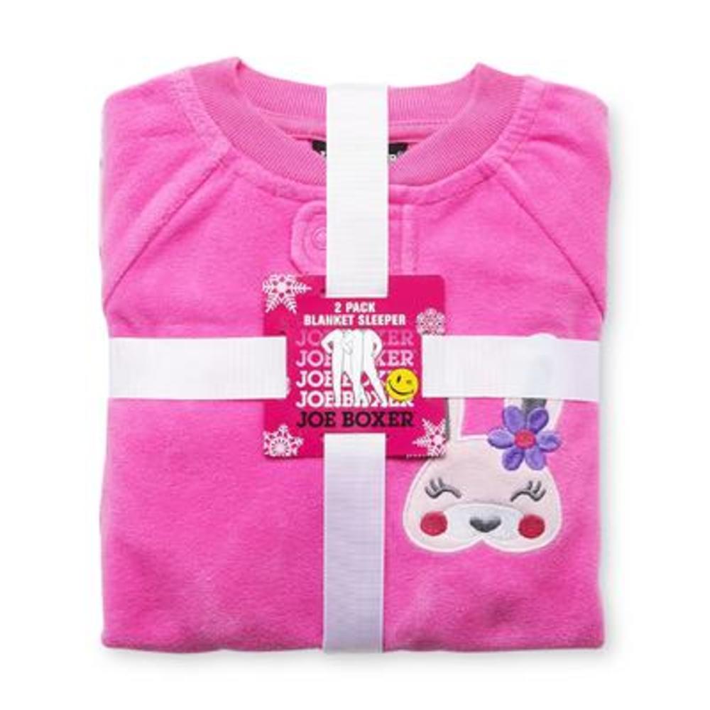 Joe Boxer Infant & Toddler Girl's 2-Pack Footed Sleeper Pajamas - Bunny