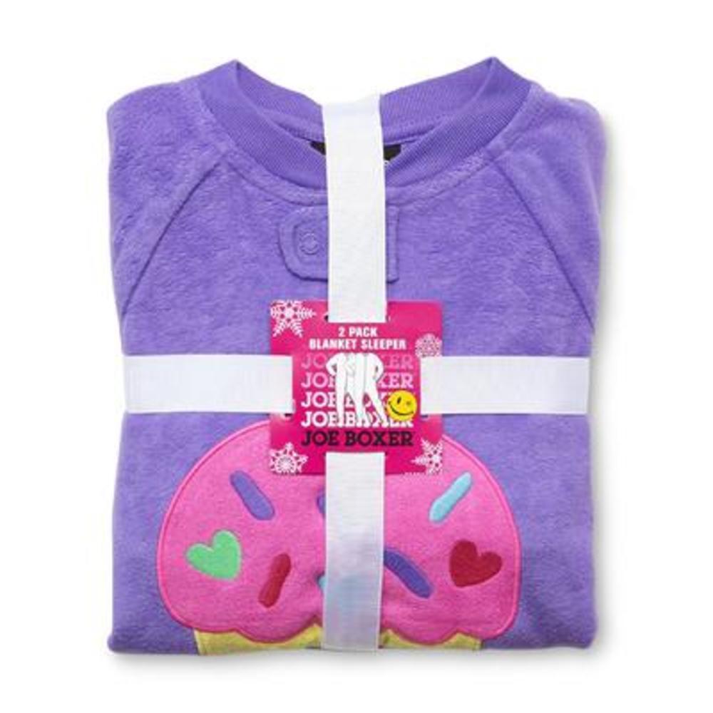 Joe Boxer Infant & Toddler Girl's 2-Pack Footed Sleeper Pajamas - Cupcake
