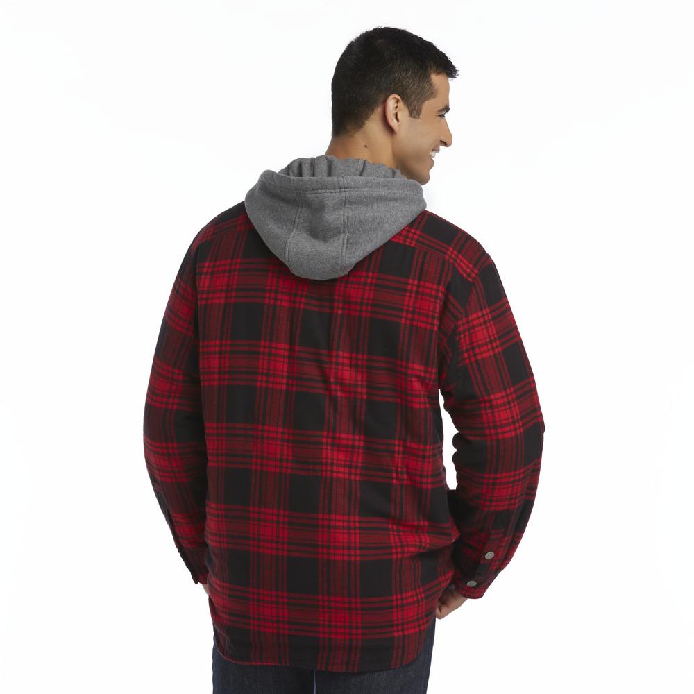 Craftsman Men's Hooded Flannel Shirt Jacket - Plaid
