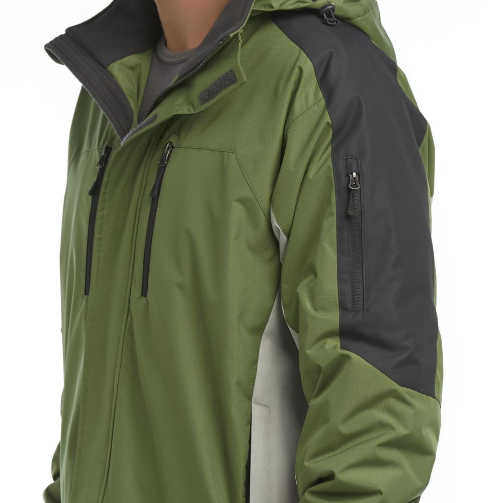 NordicTrack Men's Weather Resistant Hooded MidWeight Winter Jacket