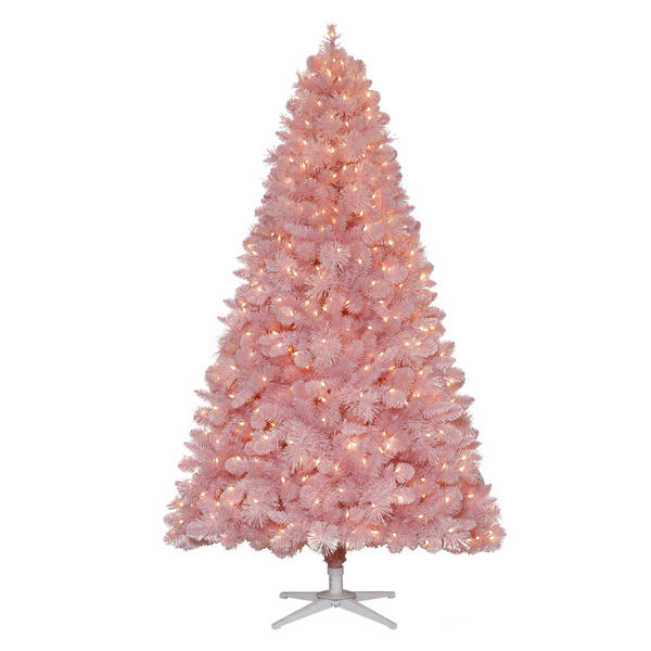 Donner and Blitzen 6.5` Pink Cashmere Spruce Christmas Tree