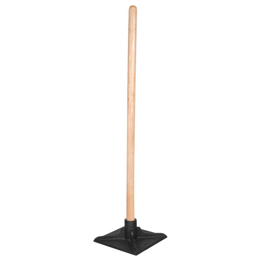 Ludell 50050 10 in. x 10 in. Steel Tamper with Ash Wood Handle